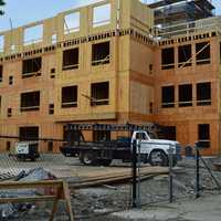 <p>Construction continues at 1 Kennedy Flats in downtown Danbury </p>