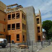 <p>Construction continues at 1 Kennedy Flats in downtown Danbury </p>