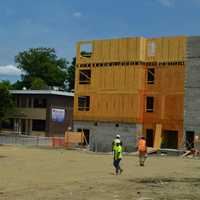 <p>Construction continues at 1 Kennedy Flats in downtown Danbury </p>