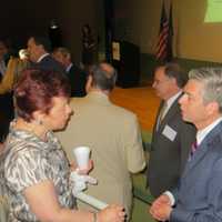 <p>Lt. Gov. Kathleen Hochul said she took a walking tour of White Plains with Mayor Thomas Roach, shown on the right, and was impressed by the city&#x27;s innovations, including parking lots with chargers for electric cars.</p>