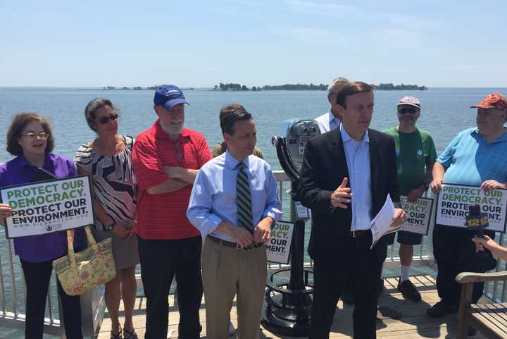 Sen. Chris Murphy discusses his new bill to bring $65 million a year to improve the water quality of Long Island Sound and manage shorelines of towns along its coast.