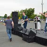 <p>Fast Ricky performs the first set in the parking lot at the Danbury Fair Mall. </p>