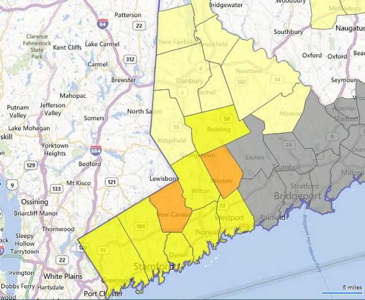 Nearly 40 Ridgefield customers were without power Tuesday morning. 