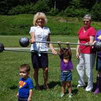 <p>Toni Addonizio and Maureen Fleming flexed their muscles as well. </p>