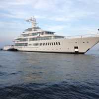 <p>Mark Cuban&#x27;s 288-foot &#x27;Fountainhead&#x27; is currently anchored off Stamford Harbor.</p>