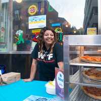 <p>Two Boots brings its pizzas out to the sidewalk for Tuesday&#x27;s block party.</p>