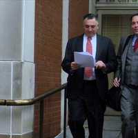 <p>Randall Cutler (right), an attorney who represented former White Plains Mayor Adam Bradley (left), was arrested on felony weapons charges. Police say they found an arsenal of illegal weapons in Cutler&#x27;s house.</p>