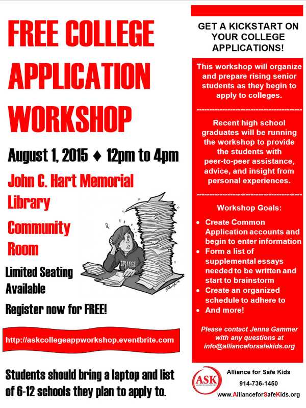 College Application Workshop Scheduled In Yorktown