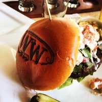 <p>Whistling Willies&#x27; Surf and Turf burger.</p>