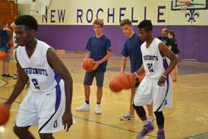 Students From Sister School In France Visit NRHS, Learn To Play Basketball