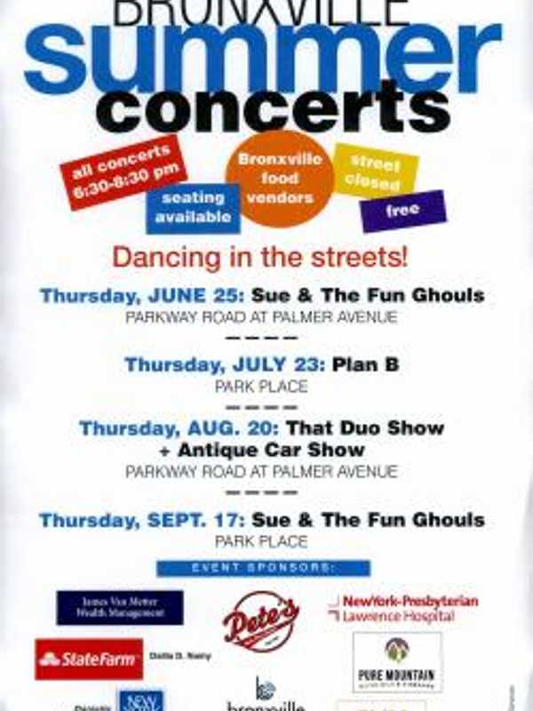 Bronxville Chamber of Commerce Having Summer Concerts