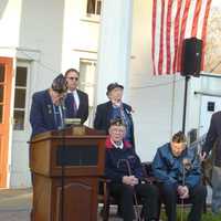 <p>World War II vet Herb Geller emceed Sunday&#x27;s program.</p>