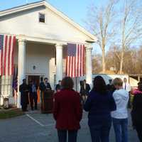 <p>North Salem Supervisor Warren Lucas touched upon the storm and the death of the two North Salem boys in his speech.</p>