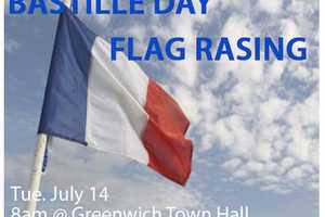 Greenwich Celebrates Bastille Day With Flag Raising, French Treats