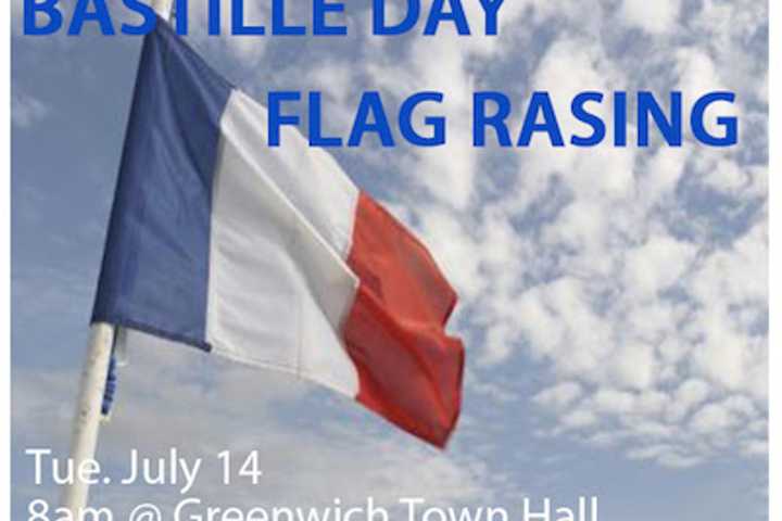Greenwich Celebrates Bastille Day With Flag Raising, French Treats