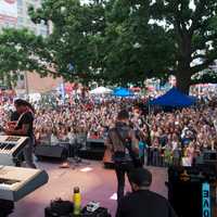 <p>The view from behind the stage.</p>