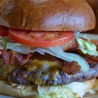 <p>The South Side BBQ Pulled Pork Burger.</p>