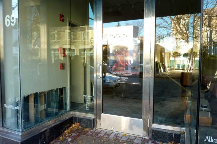 Allen Edmonds is one of several stores on Westport&#x27;s Main Street heavily damaged by flooding during Hurricane Sandy. 