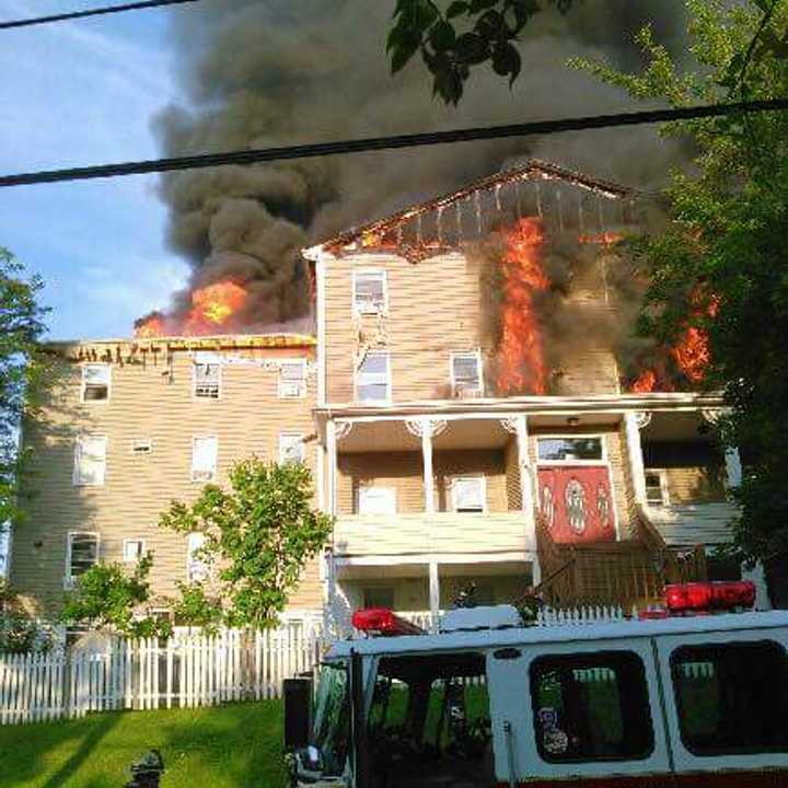 Firefighters in Peekskill are at a fire on Fremont Street.