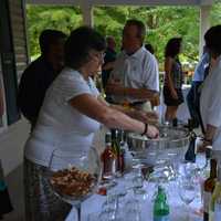 <p>Attendees and refreshments at Friends of Karen&#x27;s open house in North Salem on Thursday.</p>