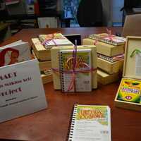 <p>Siblings Making Art (SMART) boxes on display at Friends of Karen&#x27;s North Salem headquarters.</p>