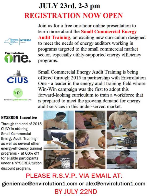 Small Commercial Energy Audit Training Offered For New Rochelle Residents