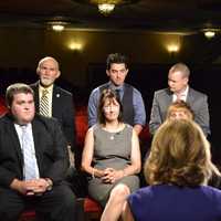 <p>Panelists discuss Donald Trump at Stamford&#x27;s Palace Theater.</p>