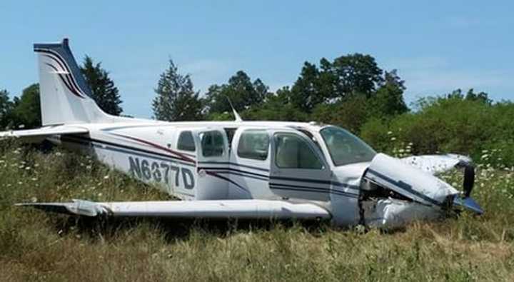 A look at the downed, single-engine plane after the Saturday morning crash.