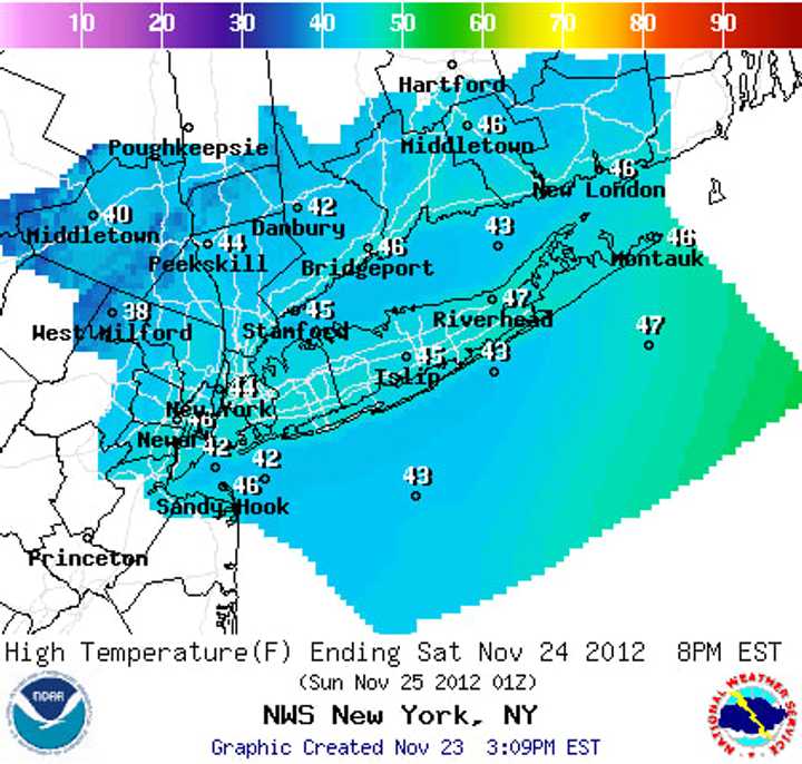 Saturday will be cool and breezy in Westchester County.