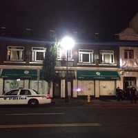 <p>Police investigating the home invasion on North Avenue in New Rochelle.</p>