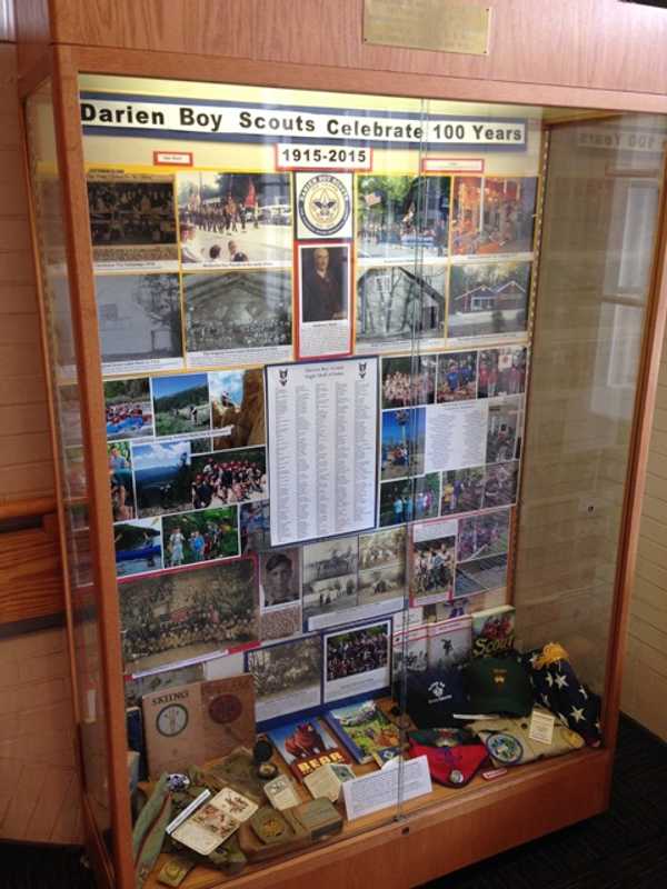 Darien Boy Scouts Featured In Town Hall Display