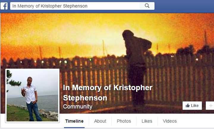 A screen shot of a Facebook page set up in memory of Brewster&#x27;s Kristopher Stephenson.