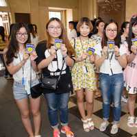 <p> The student delegation from Guizhou Province in China, enrolled in the Berkeley College summer American immersion program in White Plains, received lapel pins and embroidered police patches during their visit to City Hall.</p>