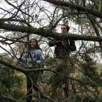 <p>Tuckahoe students were hard at work to clear some of the wreckage in Malcolm Wilson Park.</p>