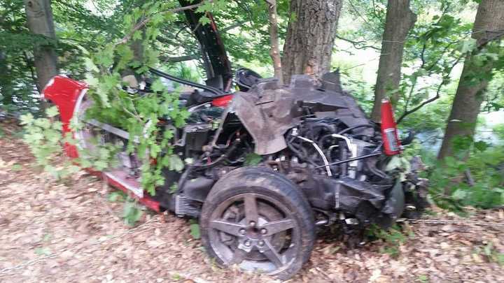 A one-car accident shut down a portion of the Saw Mill River Parkway Saturday.