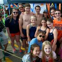 <p>Members of the Briarcliff Swimming and Diving team. </p>