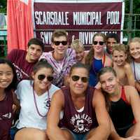 <p>Members of the Scarsdale Swim and Dive Team.</p>