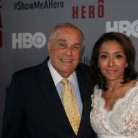 <p>Angelo Martinelli and Nay Wasicsko-McLaughlin at the &quot;Show Me A Hero&quot; premiere.</p>