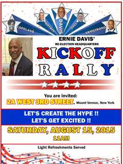 Mount Vernon Rally Launches Ernie Davis Re-Election Headquarters 