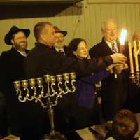 <p>Norwalk officials light the menorah for the third night of Hanukkah in the annual ceremony at Stew Leonard&#x27;s.</p>