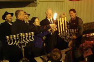 Norwalk Celebrates Hanukkah With Menorah Lighting
