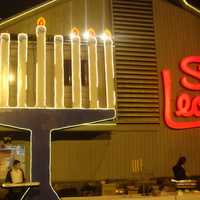 <p>An 18-foot menorah is part of the annual holiday display at Stew Leonard&#x27;s in Norwalk.</p>