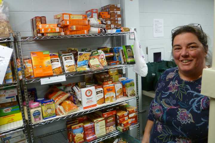 Carol Harvey, one of the operators of the New Canaan Food Pantry, says people have been generous this holiday season.