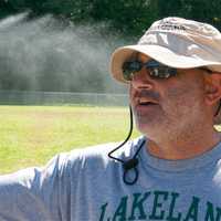 <p>Lakeland Head Coach Rob Cappelli at practice this week. </p>