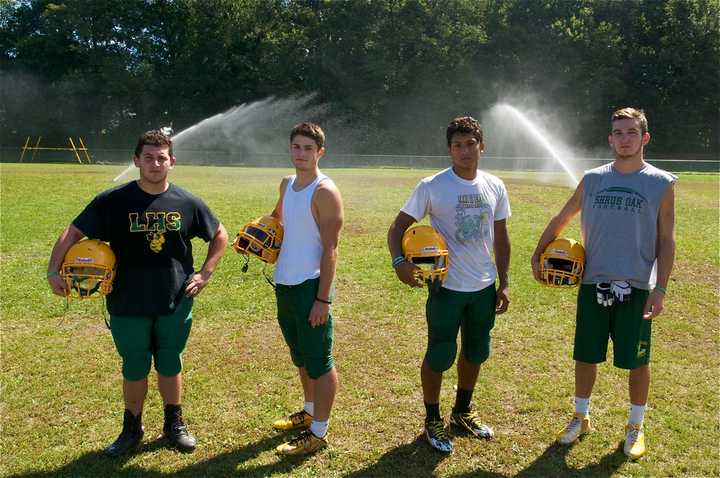 Lakeland Hornets team captains, from L: Anthony Nusbaum, Keir Maley, Nicholas Vazquez, Kevin Prunty.