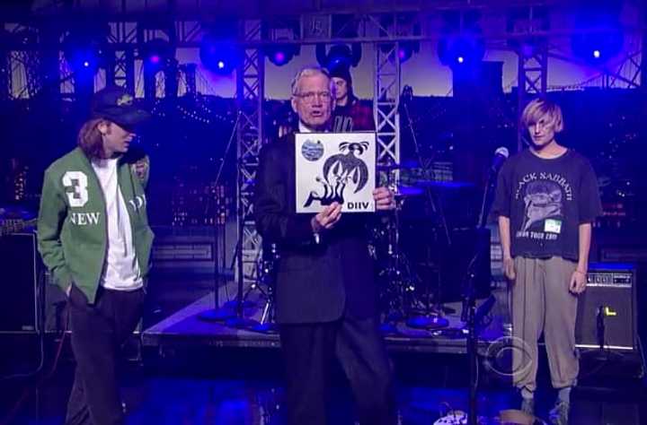 DIIV vocalist Zachary Cole Smith and guitarist Andrew Bailey, former New Canaan students, performed on the &quot;Late Show with David Letterman&quot; Thursday night.