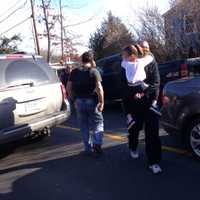 <p>Outside Sandy Hook Elementary School in Newtown after Friday&#x27;s shooting. </p>