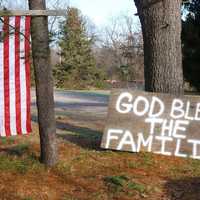 <p>Memorials appeared across Newtown Saturday after Friday&#x27;s mass shooting at Sandy Hook School. </p>