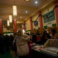 <p>The crowd in the lobby of the Westchester County Center for the Westchester Ballet Company&#x27;s performance of &quot;The Nutcracker.&quot;</p>