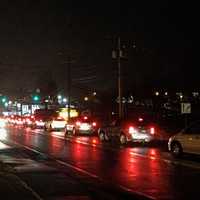 <p>Traffic crawled up Church Hill Road leading up to Newtown High School, where President Obama met with shooting victims&#x27; families. </p>